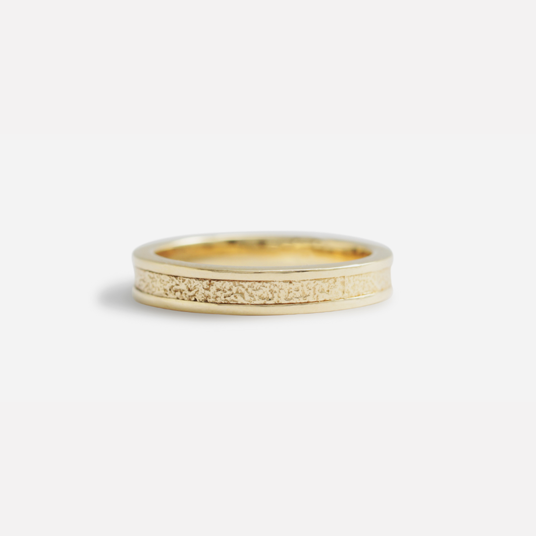 Reticulated Flat + Polished Sides / 3.55mm By fitzgerald jewelry