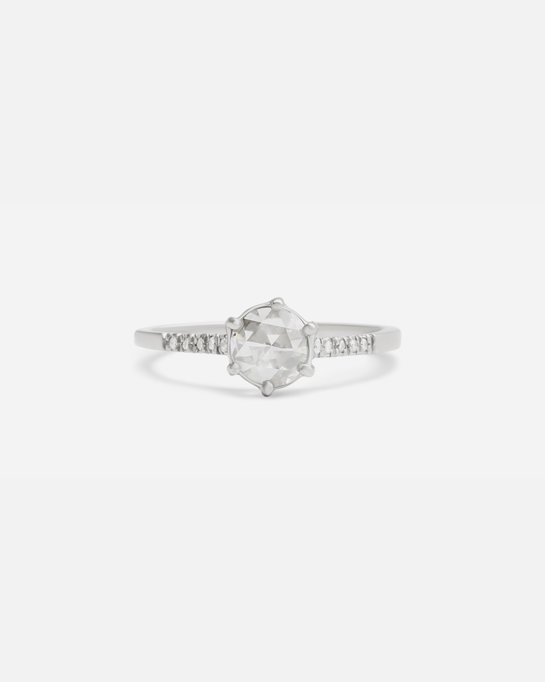Pave Hexagon / White Diamond By fitzgerald jewelry