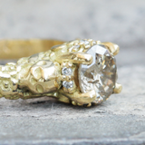 Lifestyle close up detail shot of Skull and Flower Halo / Grey Diamond