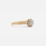 Pave 8 Octagon / Salt + Pepper Diamond + Yellow Gold By fitzgerald jewelry