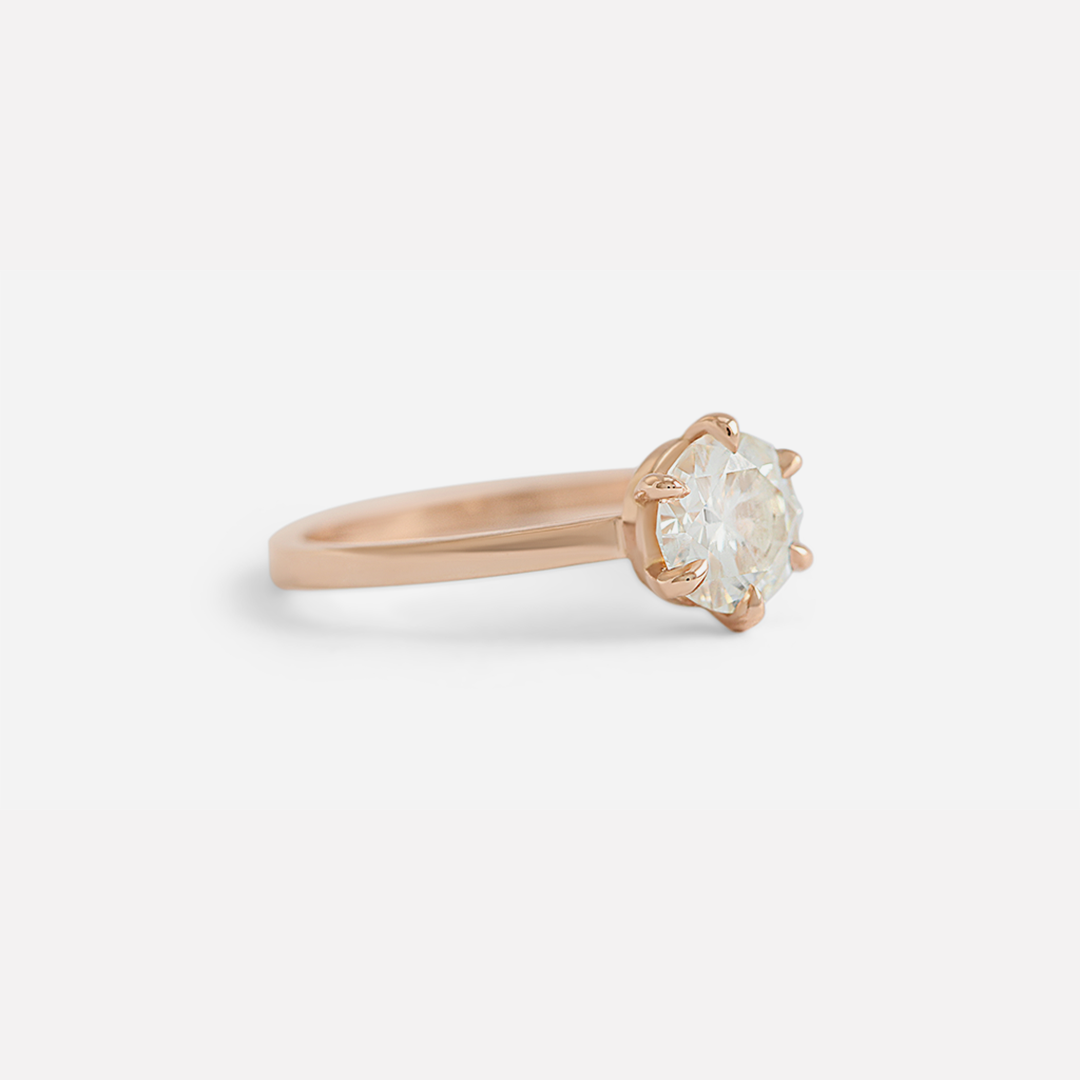 Wei / 6-Prong White Round By fitzgerald jewelry
