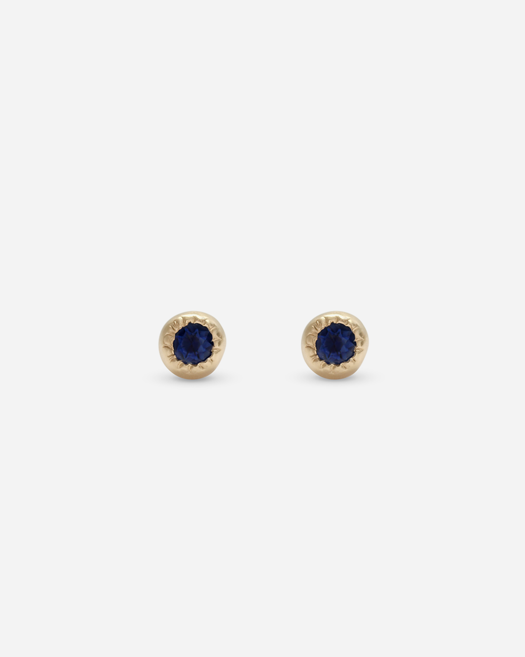 Melee Ball / Sapphire Studs By Hiroyo