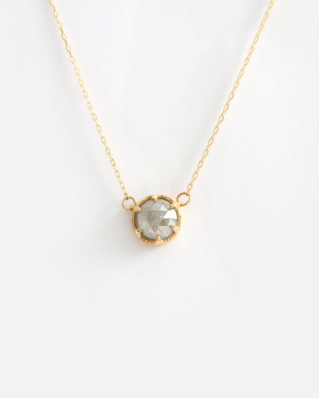 Rose Cut Grey Diamond / Pendant By Ariko