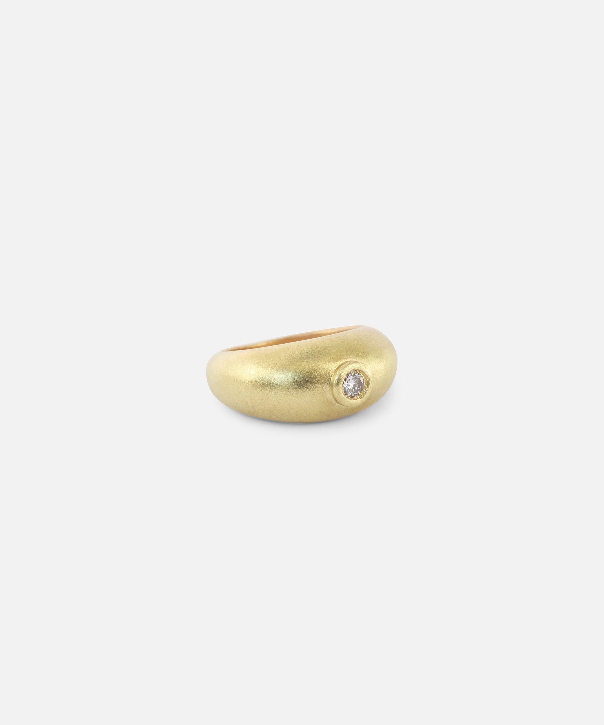 Gold Dome Ring with Diamond By Bree Altman