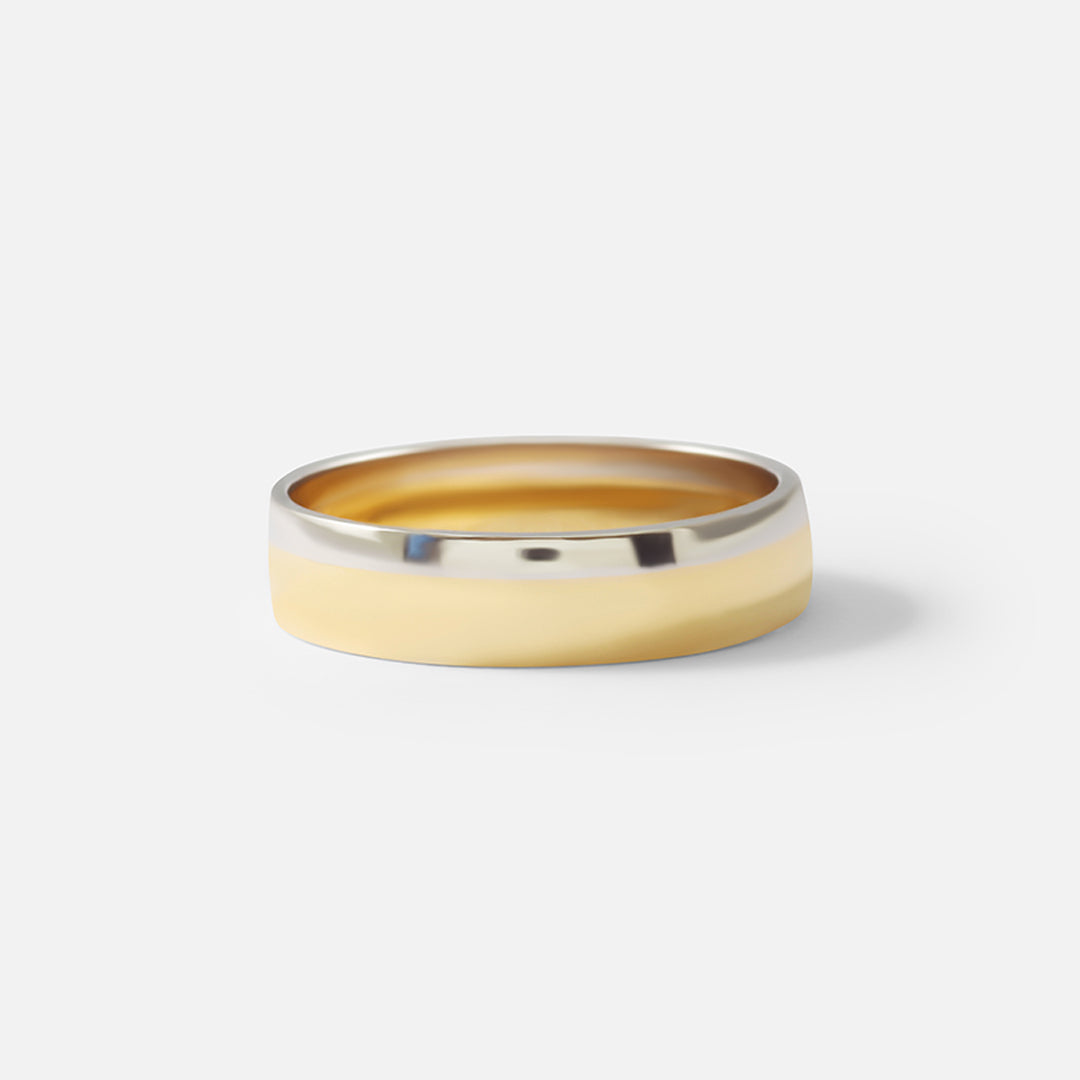 Slight Domed Band / 2-Tone By fitzgerald jewelry