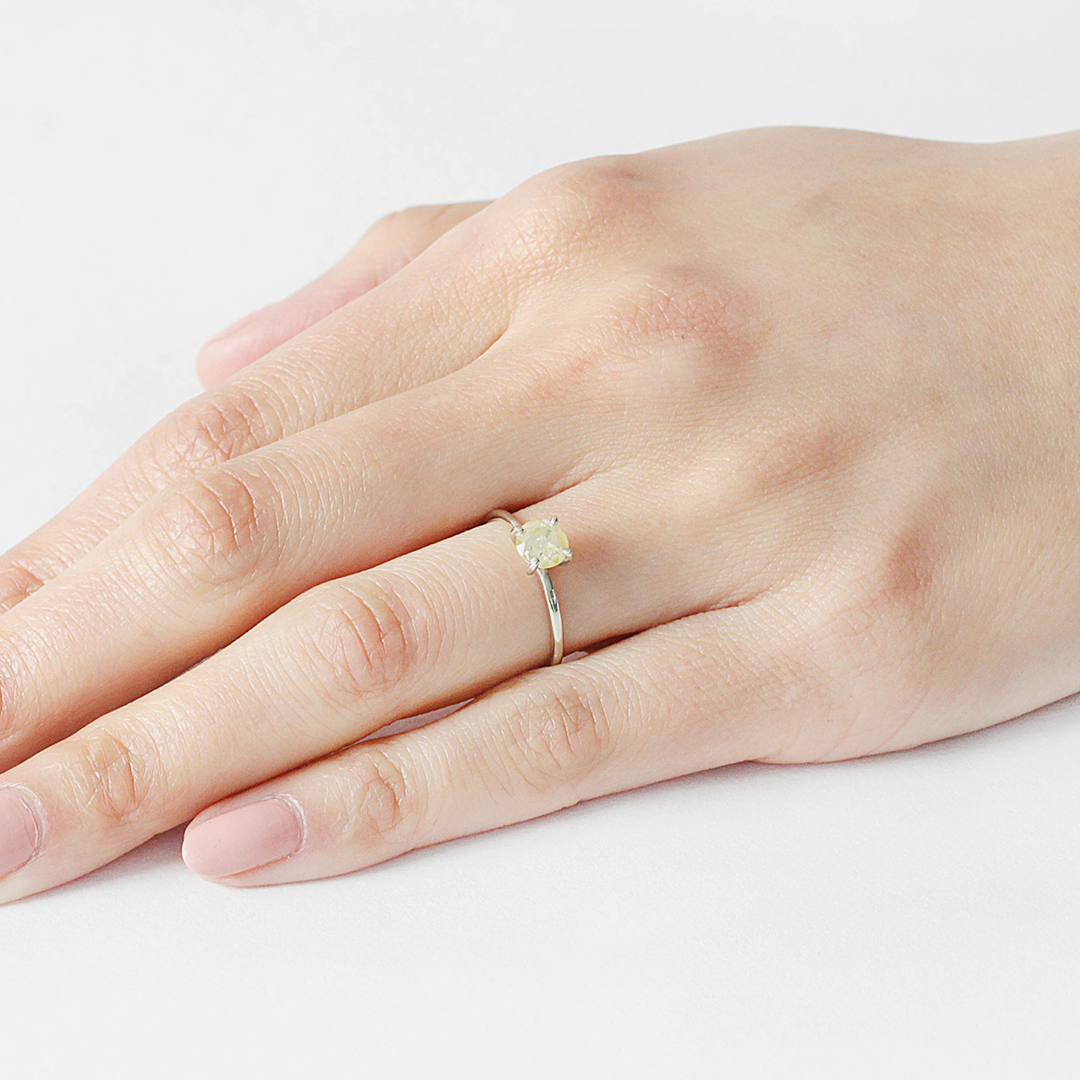 Lara / Fancy Yellow Diamond Ring By fitzgerald jewelry