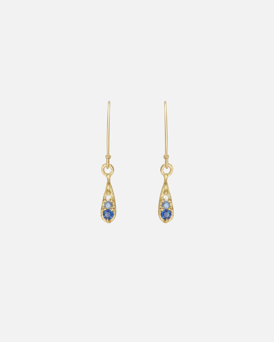 Silk / Gradient Blue Sapphire Earrings By Hiroyo