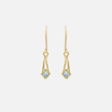 Silk / Pyramid Blue Sapphire Earrings By Hiroyo