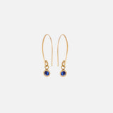 Melee Ball Loop / Sapphire Earrings By Hiroyo