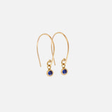 Melee Ball Loop / Sapphire Earrings By Hiroyo
