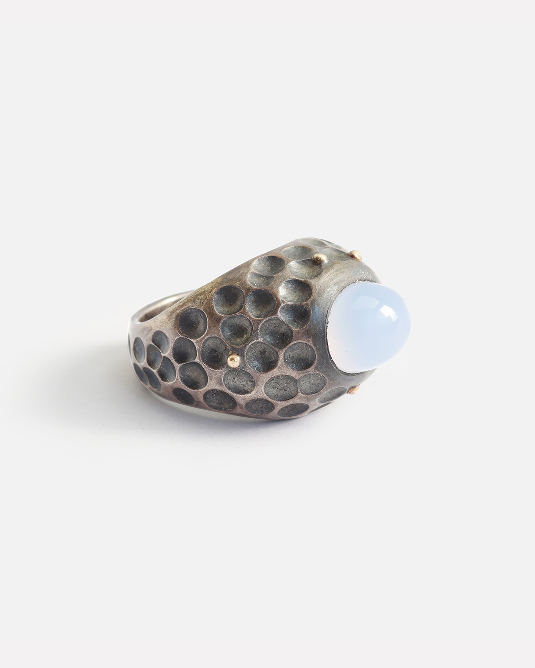 Honeycomb / Chalcedony Ring By fitzgerald jewelry