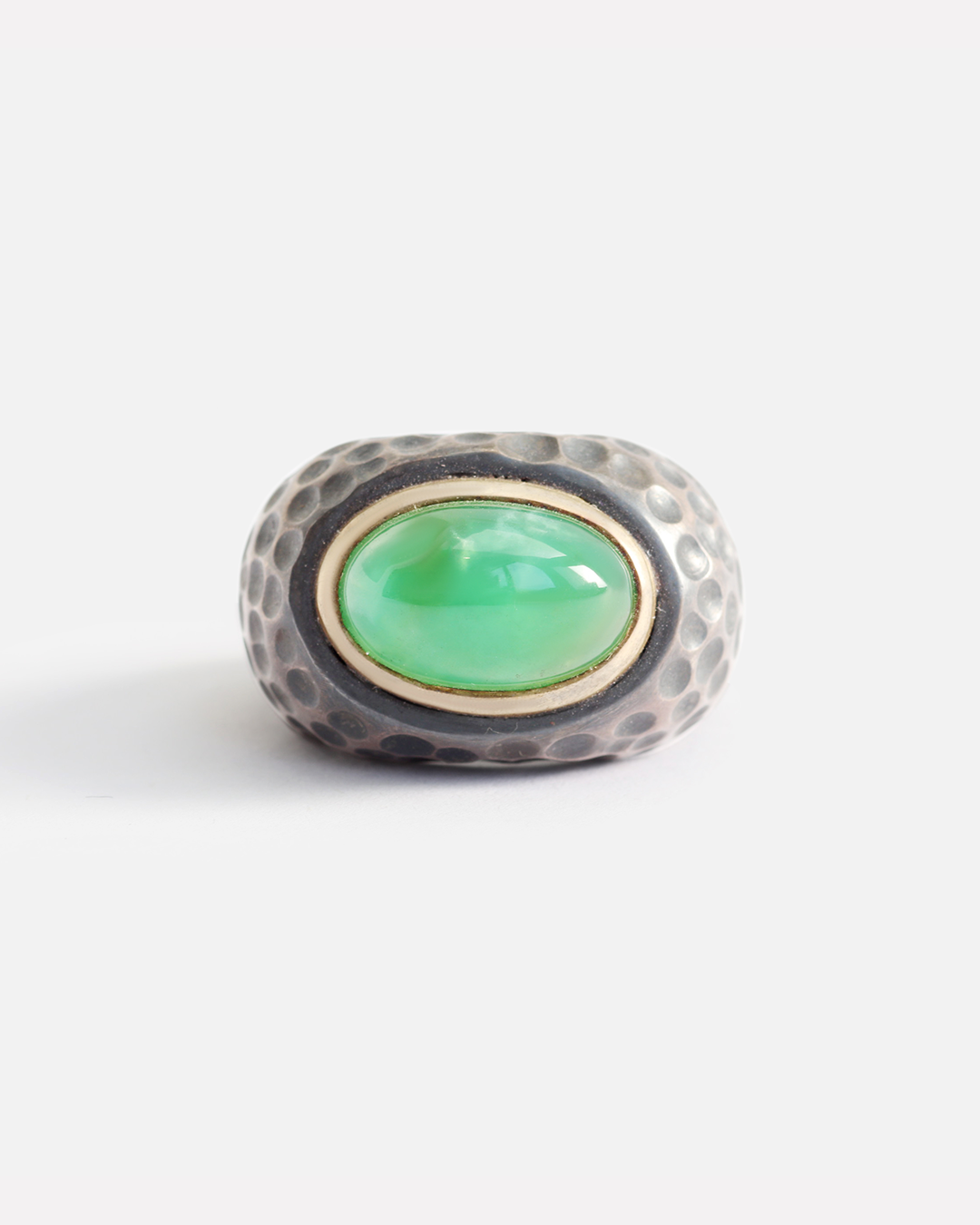 Honeycomb / Chrysoprase Ring By fitzgerald jewelry