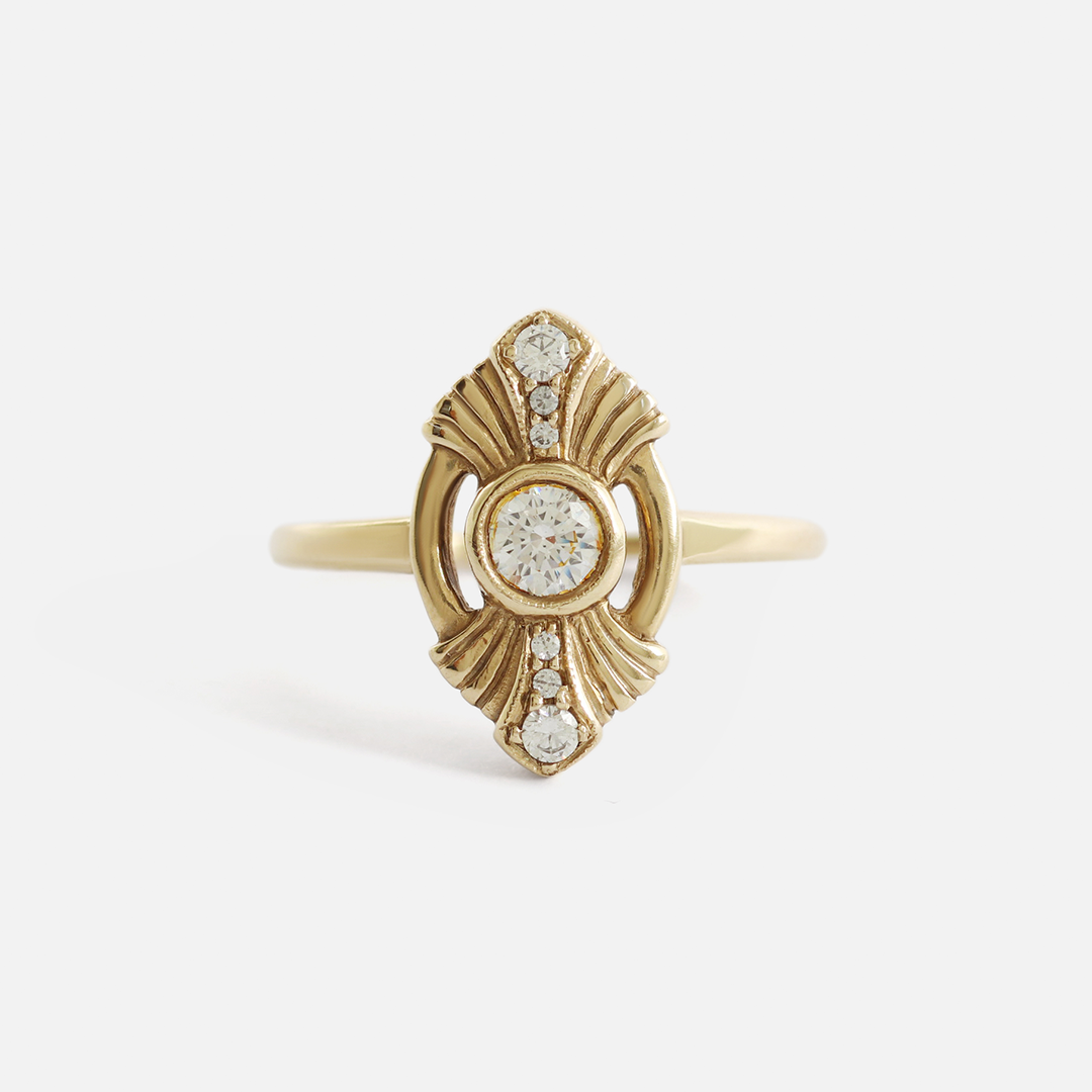 Gatsby Ring / White Diamonds By Katrina La Penne