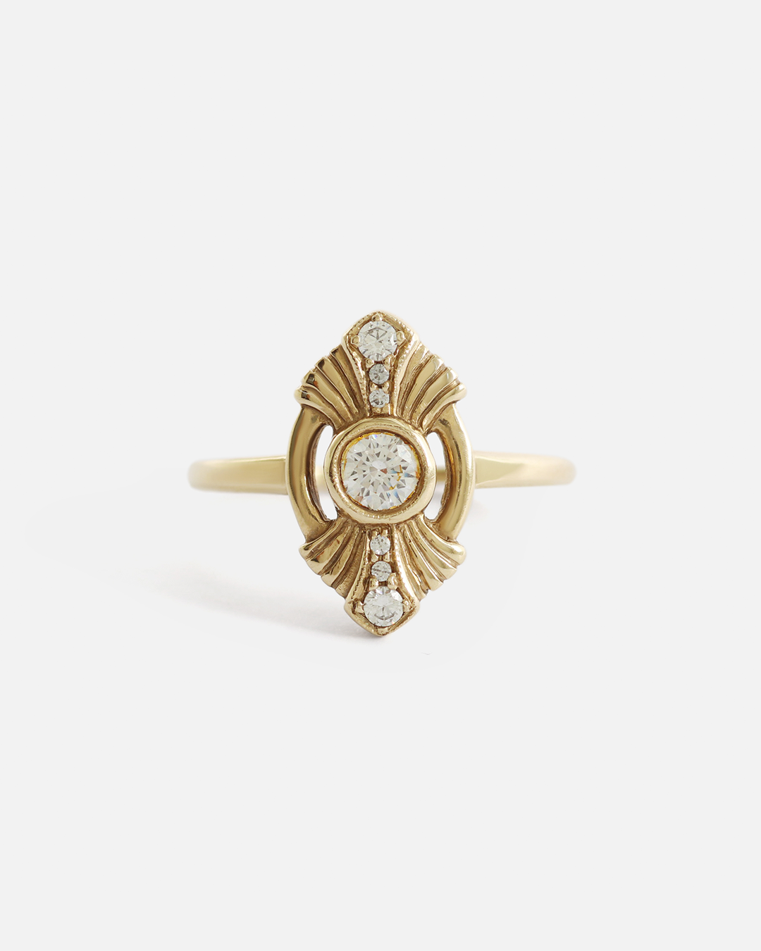 Gatsby Ring / White Diamonds By Katrina La Penne