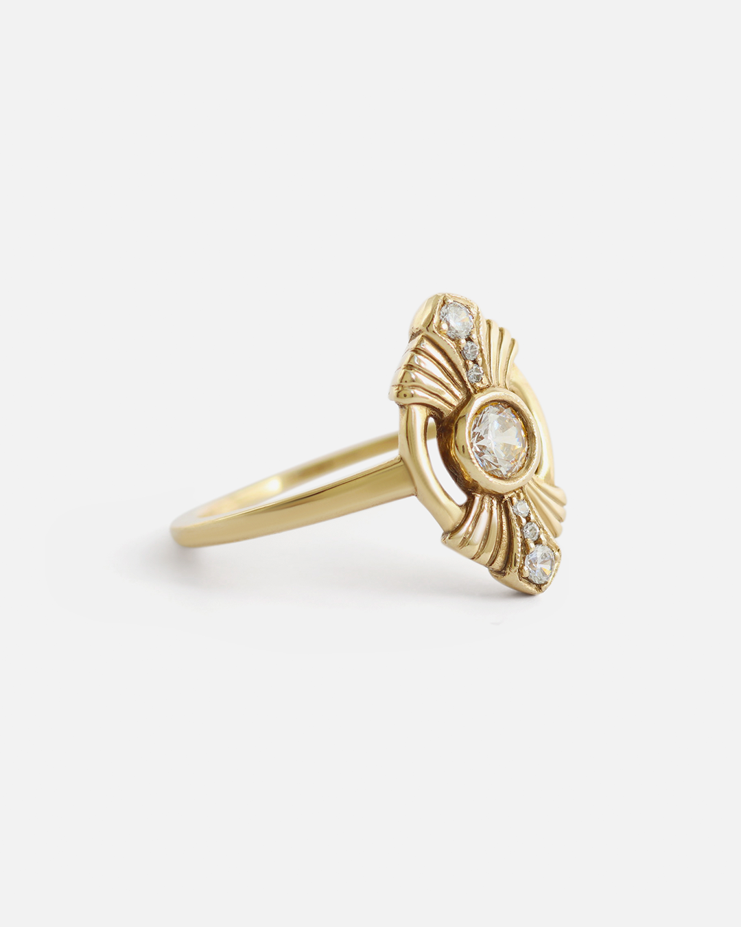 Gatsby Ring / White Diamonds By Katrina La Penne
