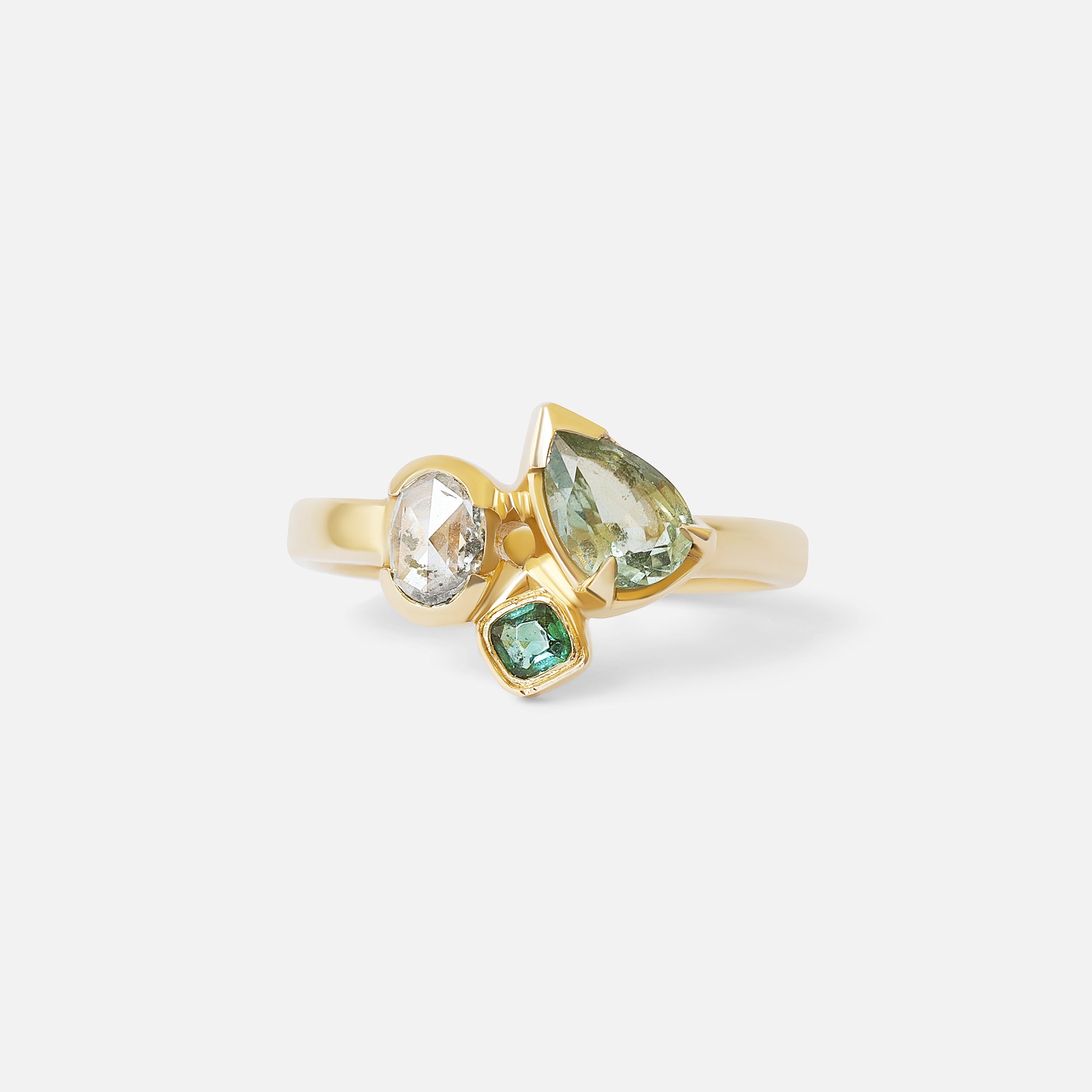 Paraiba and Diamond Droplet / Ring By Kestrel Dillon