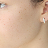 Melee 48 / White Diamond Studs By Hiroyo