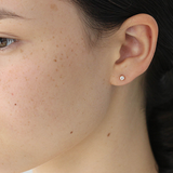 Melee Ball / White Diamonds Studs By Hiroyo