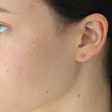 Melee Ball / Sapphire Studs By Hiroyo