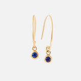 Melee Ball Loop / Sapphire Earrings By Hiroyo