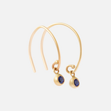 Melee Ball Loop / Sapphire Earrings By Hiroyo