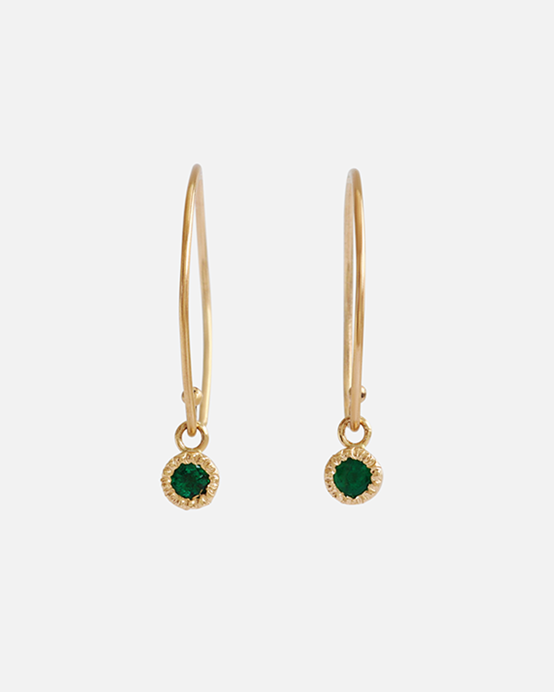 Melee Ball Loop / Emerald Earrings By Hiroyo