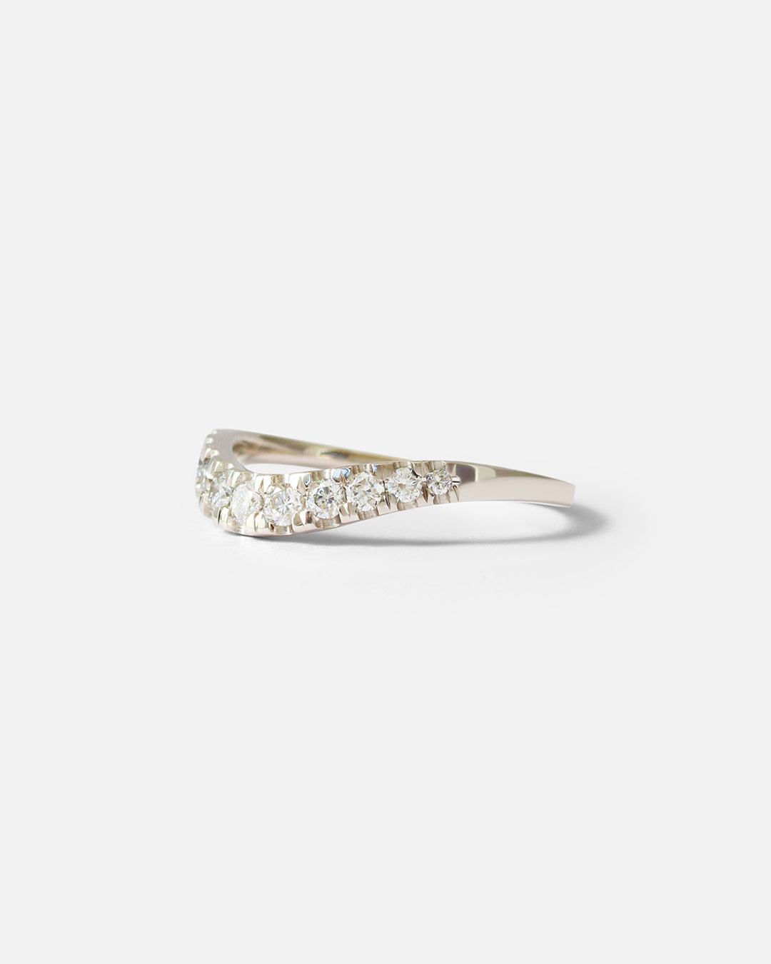 Curved Band / White Diamonds By fitzgerald jewelry