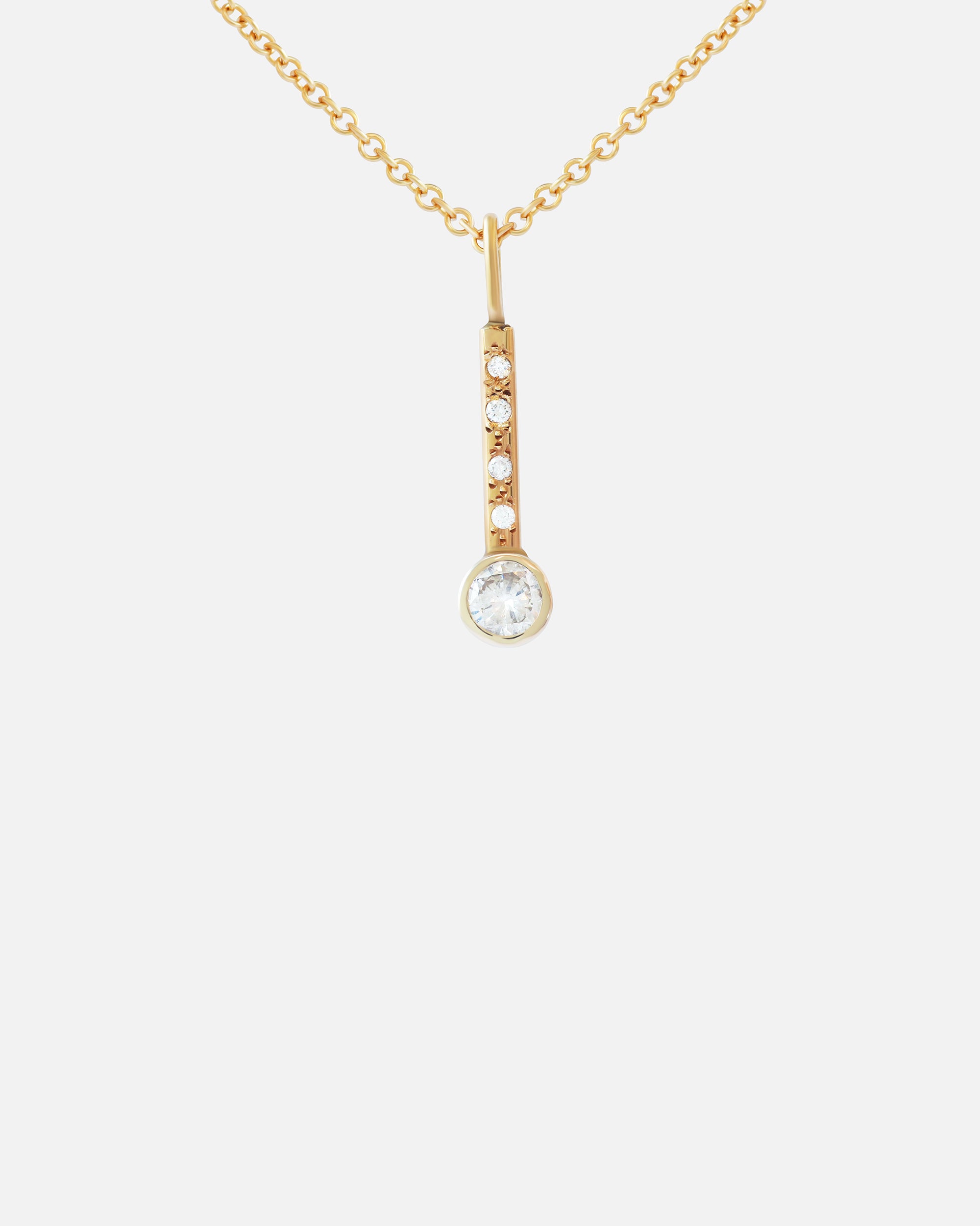 Bezel Stick / Diamond Necklace By Nishi