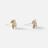 Leaf / White Studs By O Channell Designs