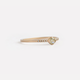 Pave / 3mm Yellowish Rose cut Diamond By fitzgerald jewelry