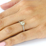 Pave 8 Octagon / Yellowish Diamond + Platinum By fitzgerald jewelry