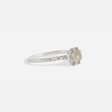 Pave 8 Octagon / Yellowish Diamond + Platinum By fitzgerald jewelry