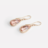 Pear / Morganite Drop Earrings By fitzgerald jewelry