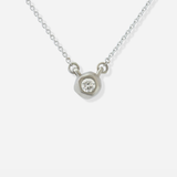 Pebble Pendant / 0.07ct Yellow Diamond By Hiroyo