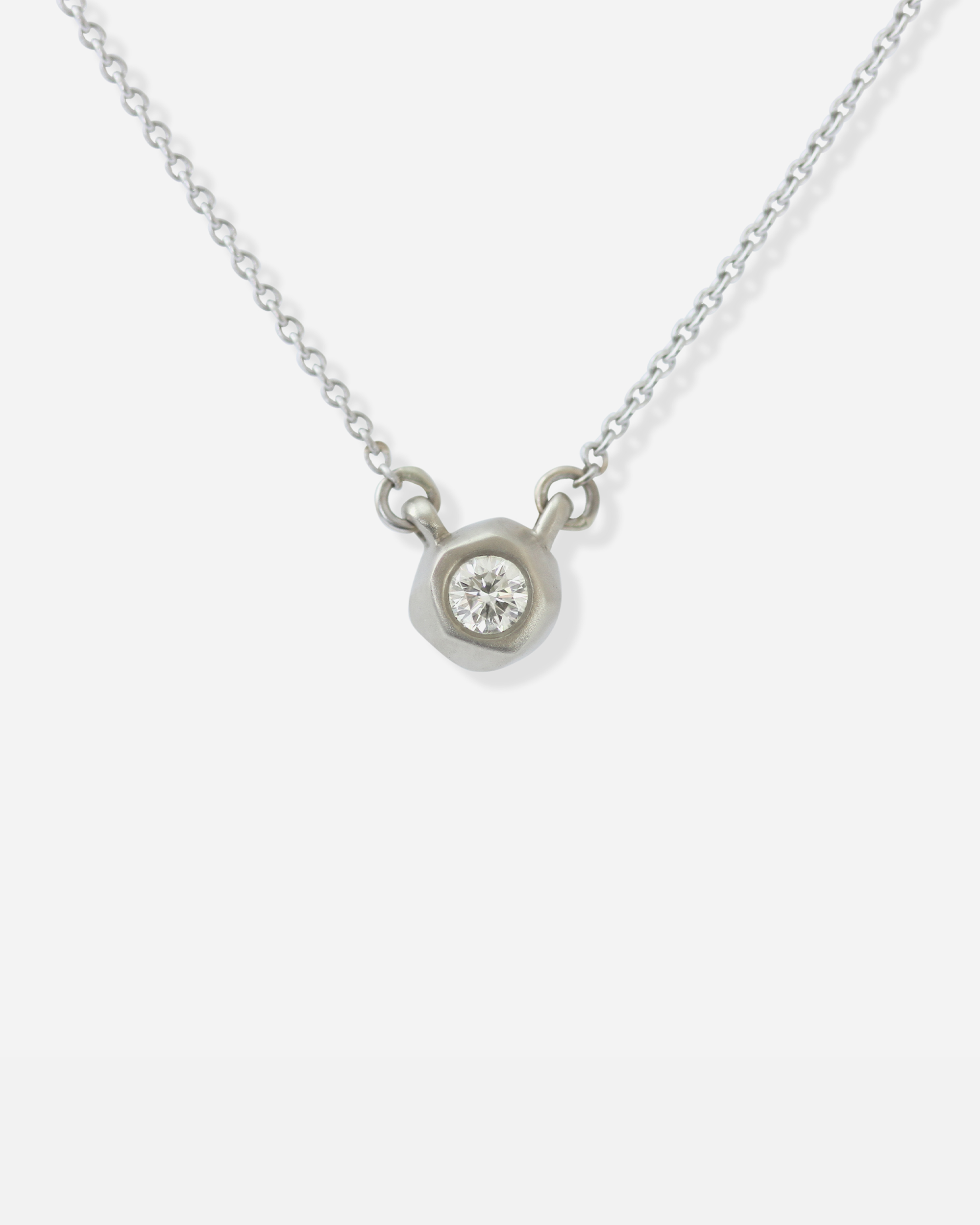 Pebble Pendant / 0.07ct Yellow Diamond By Hiroyo