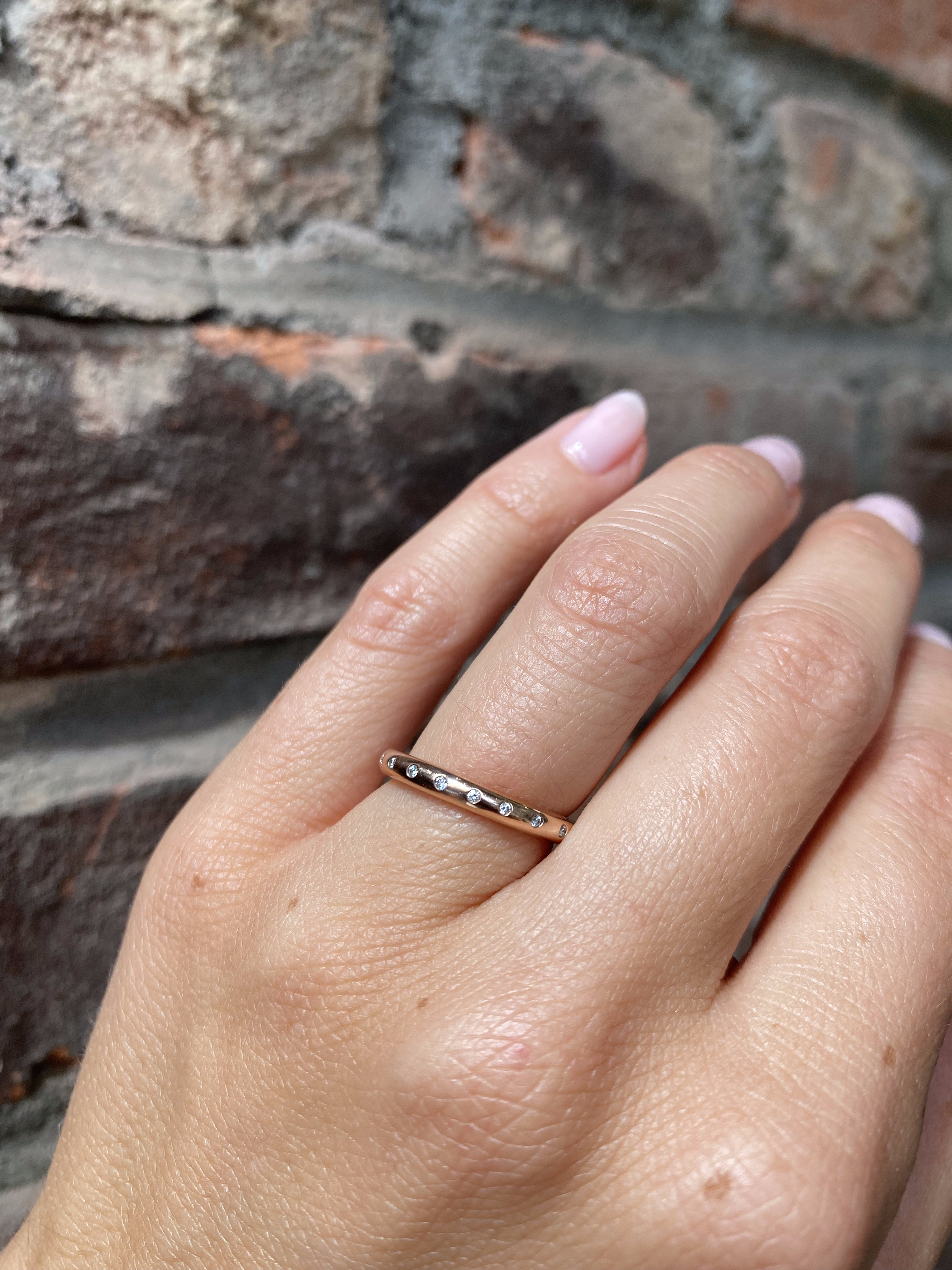 Round Band / Flush 8 White Diamonds By fitzgerald jewelry