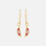 Silk / Crescent Earrings By Hiroyo