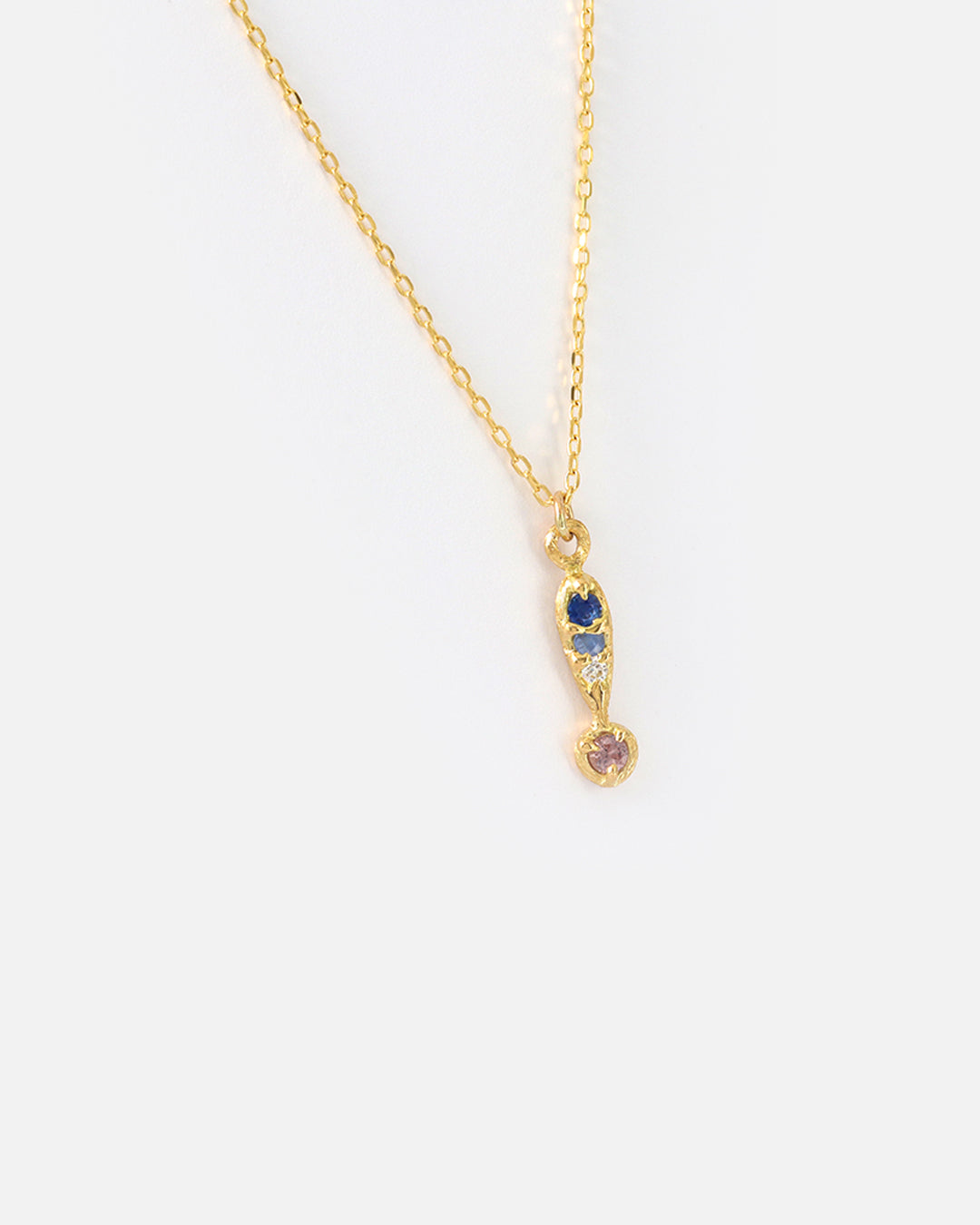 Silk / Sapphire & Garnet Pendant By Hiroyo