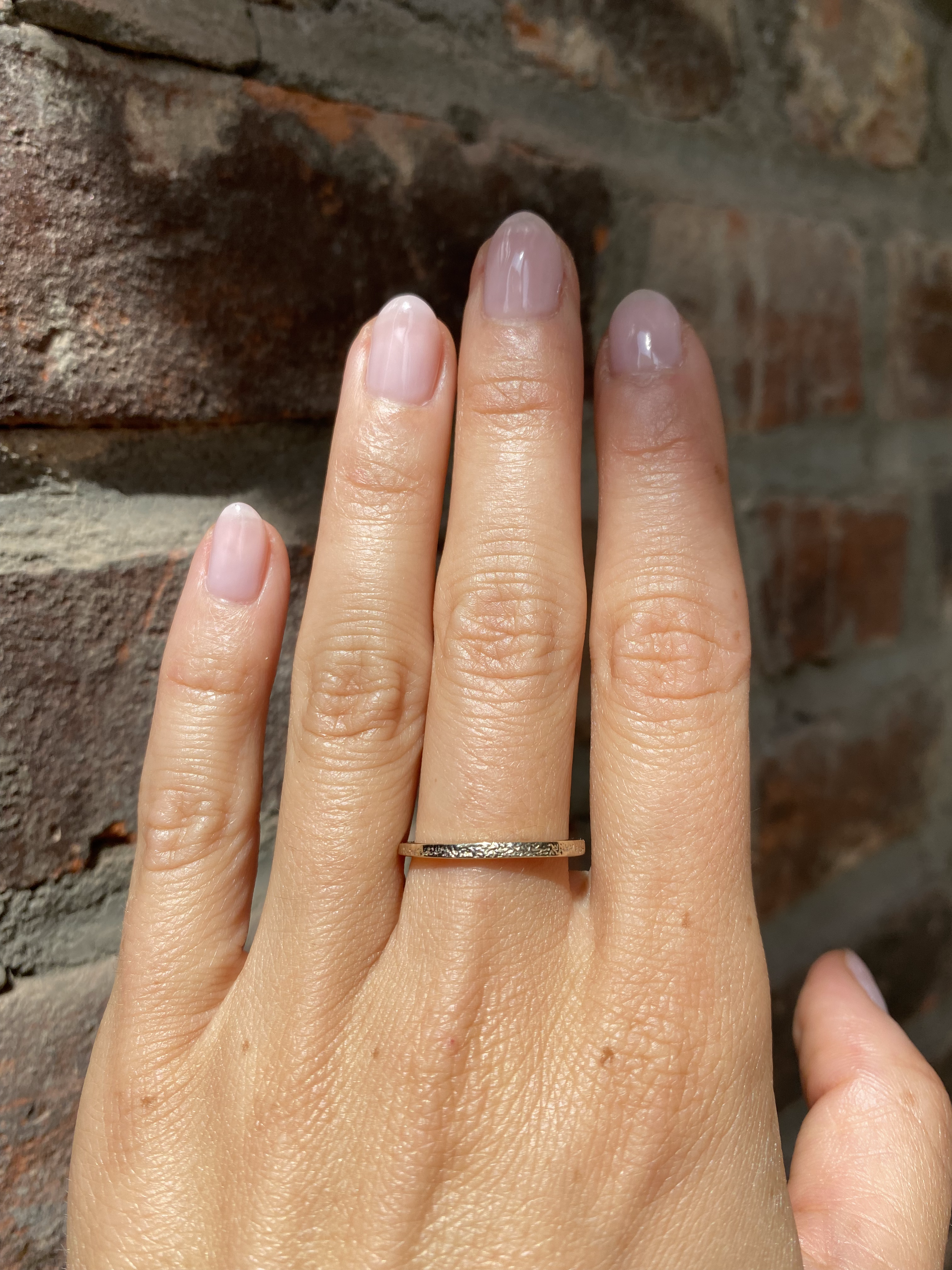 Flat Band / 2.65mm Thin Reticulated By fitzgerald jewelry