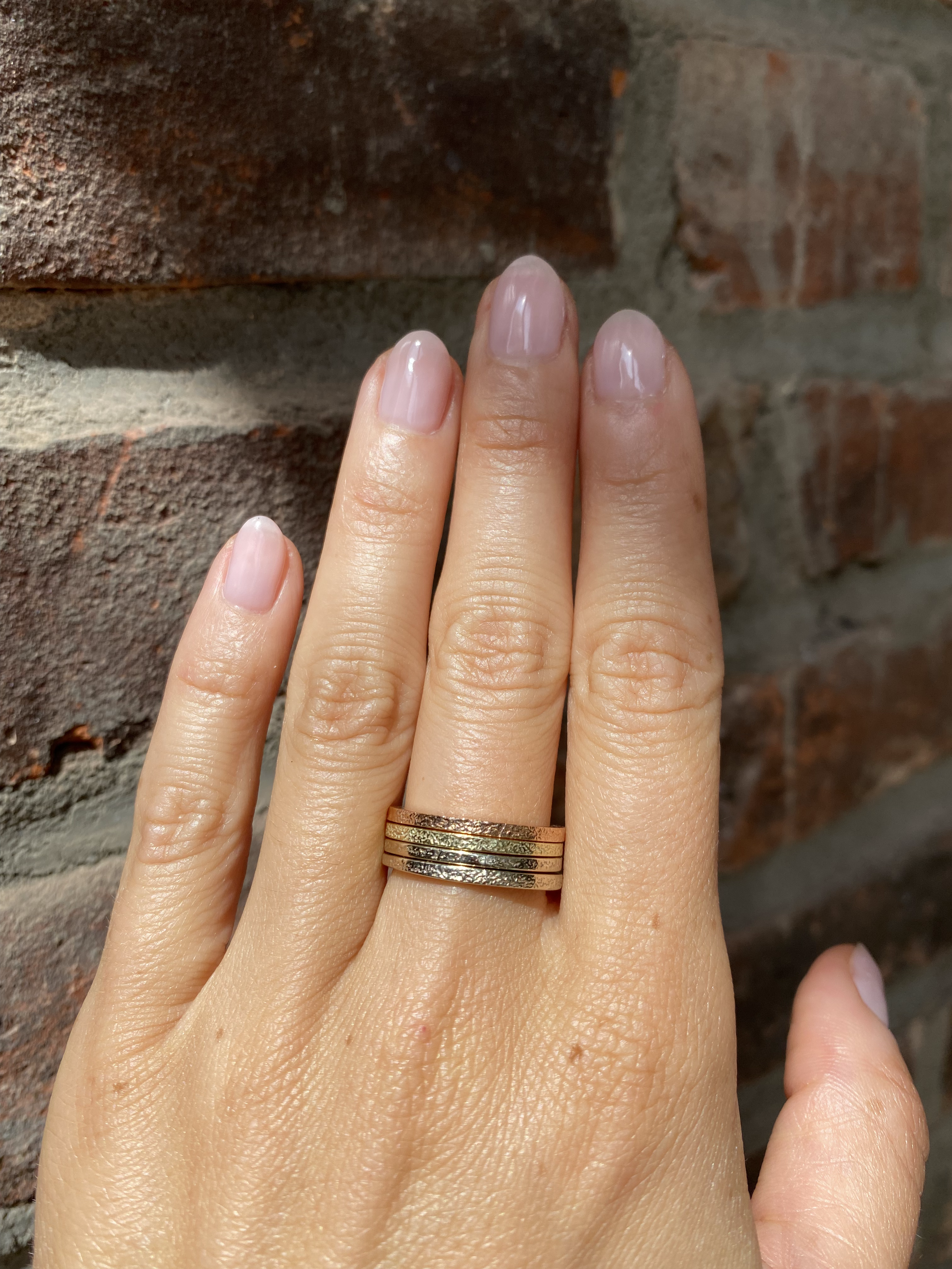 Flat Band / 2.65mm Thin Reticulated By fitzgerald jewelry