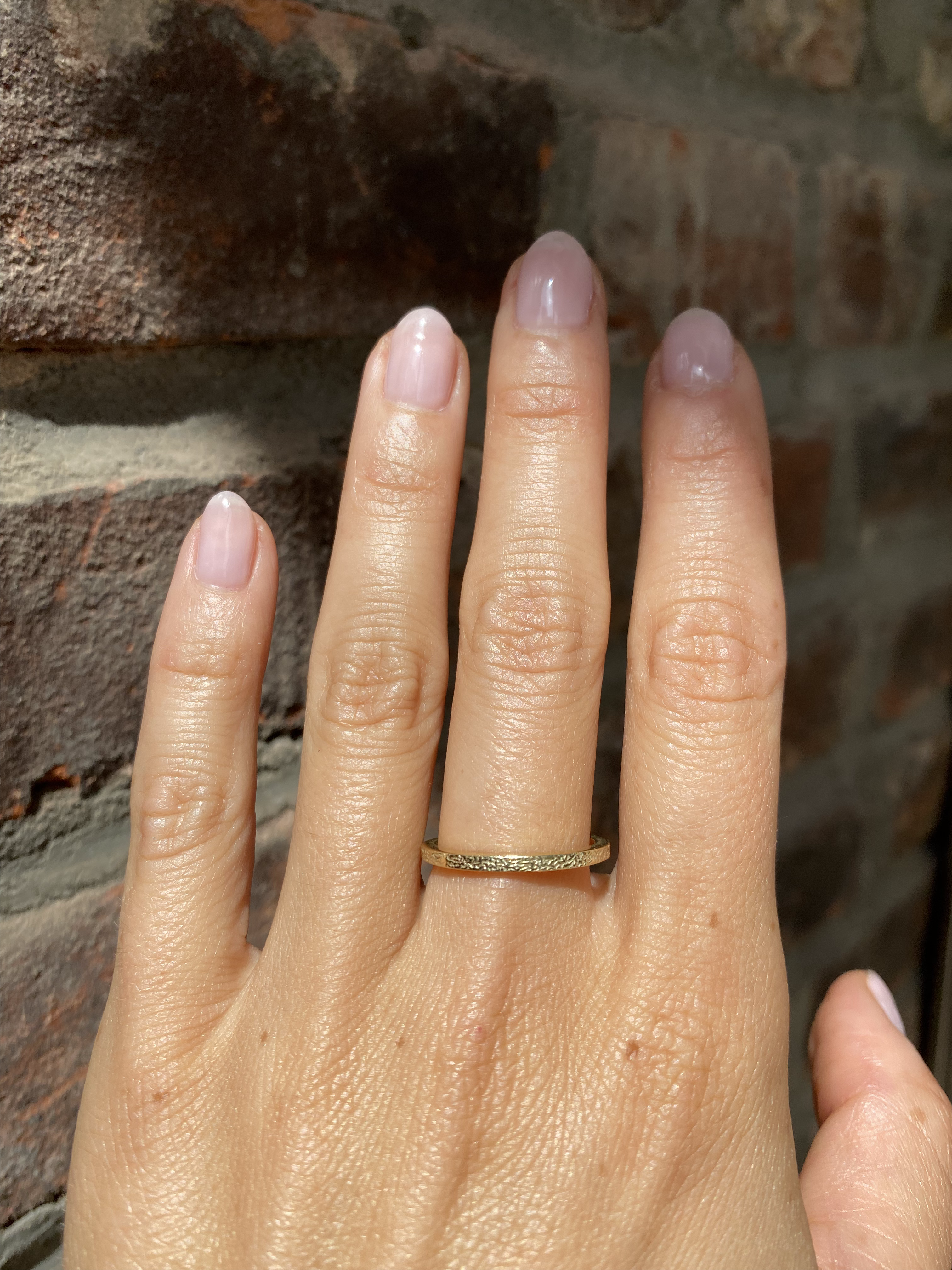 Flat Band / 2.65mm Thin Reticulated By fitzgerald jewelry