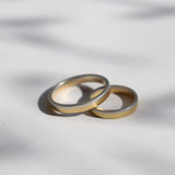 Flat Band / 2-Tone By fitzgerald jewelry