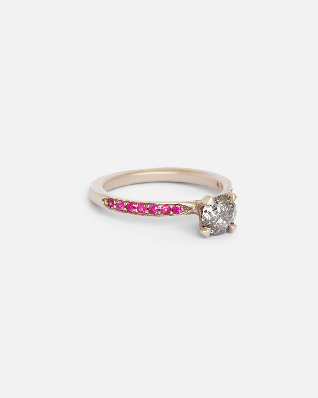 Imperatrix / Salt & Pepper Pink Ring By Vena Amoris