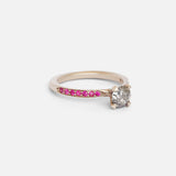 Imperatrix / Salt & Pepper Pink Ring By Vena Amoris