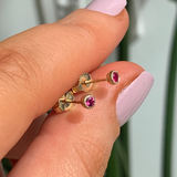 Melee Ball / Ruby Studs By Hiroyo