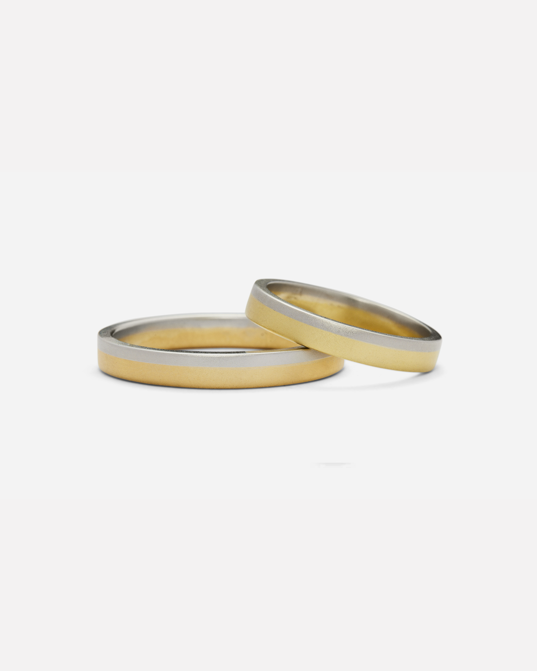 Flat Band / 2-Tone By fitzgerald jewelry