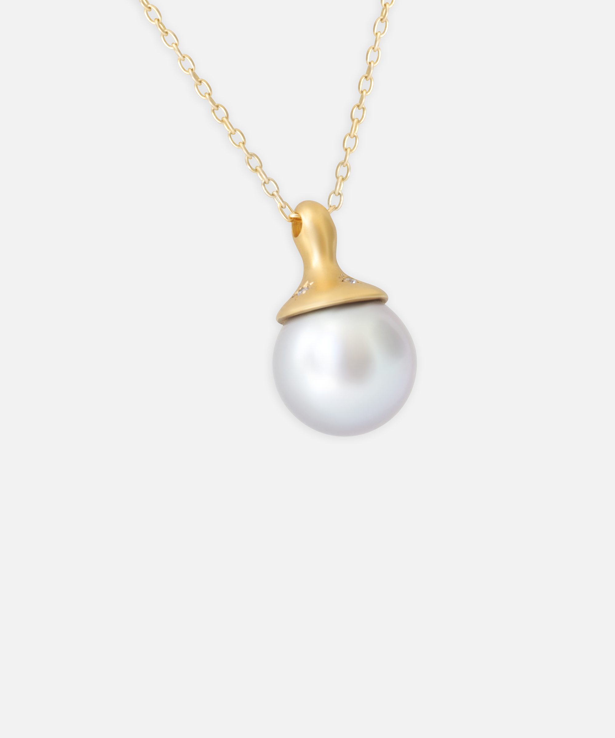 Umi / Black South Sea Pearl Pendant By Hiroyo