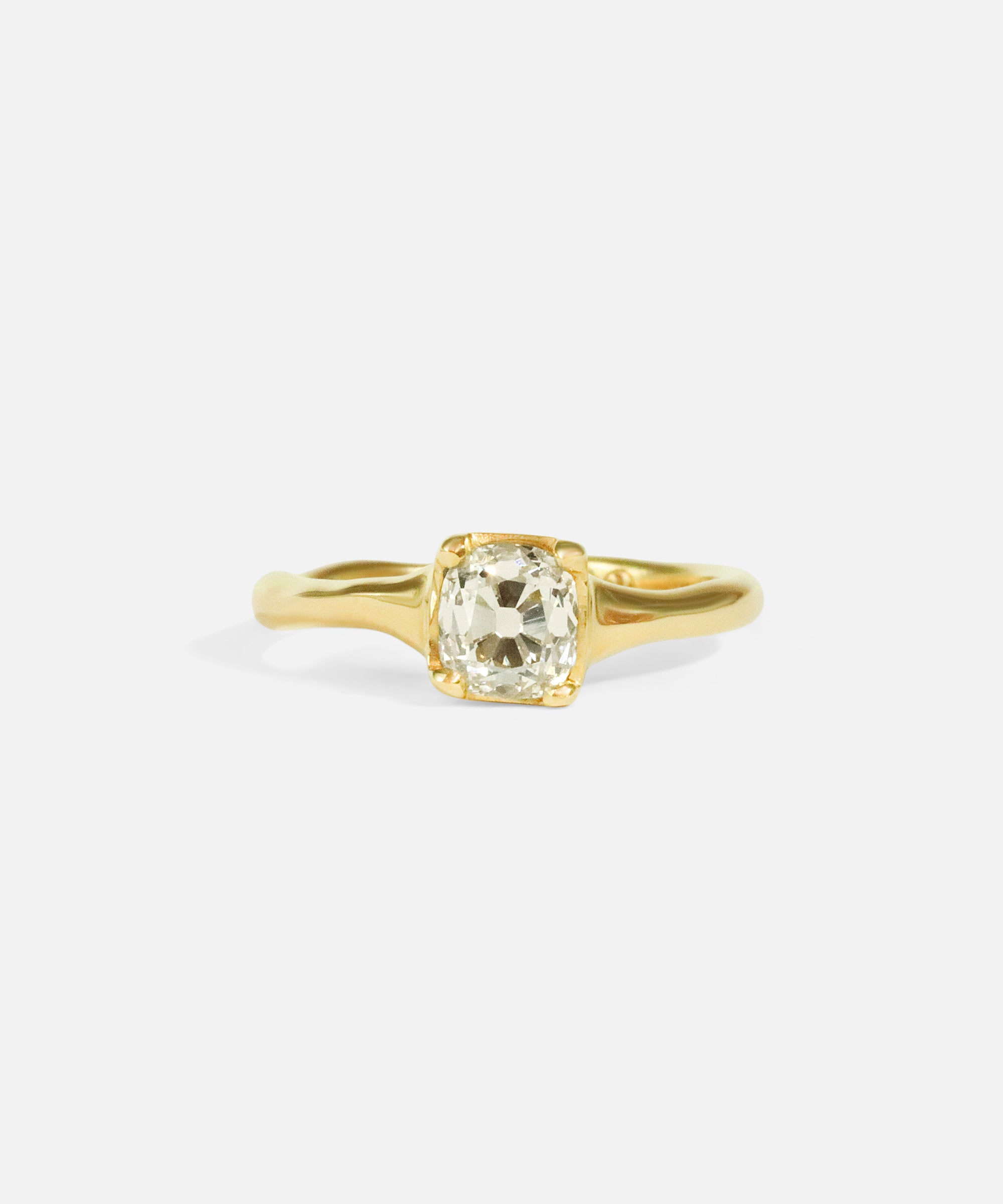 Front view of Drizzle Solitaire Ring by Kestrel Dillon