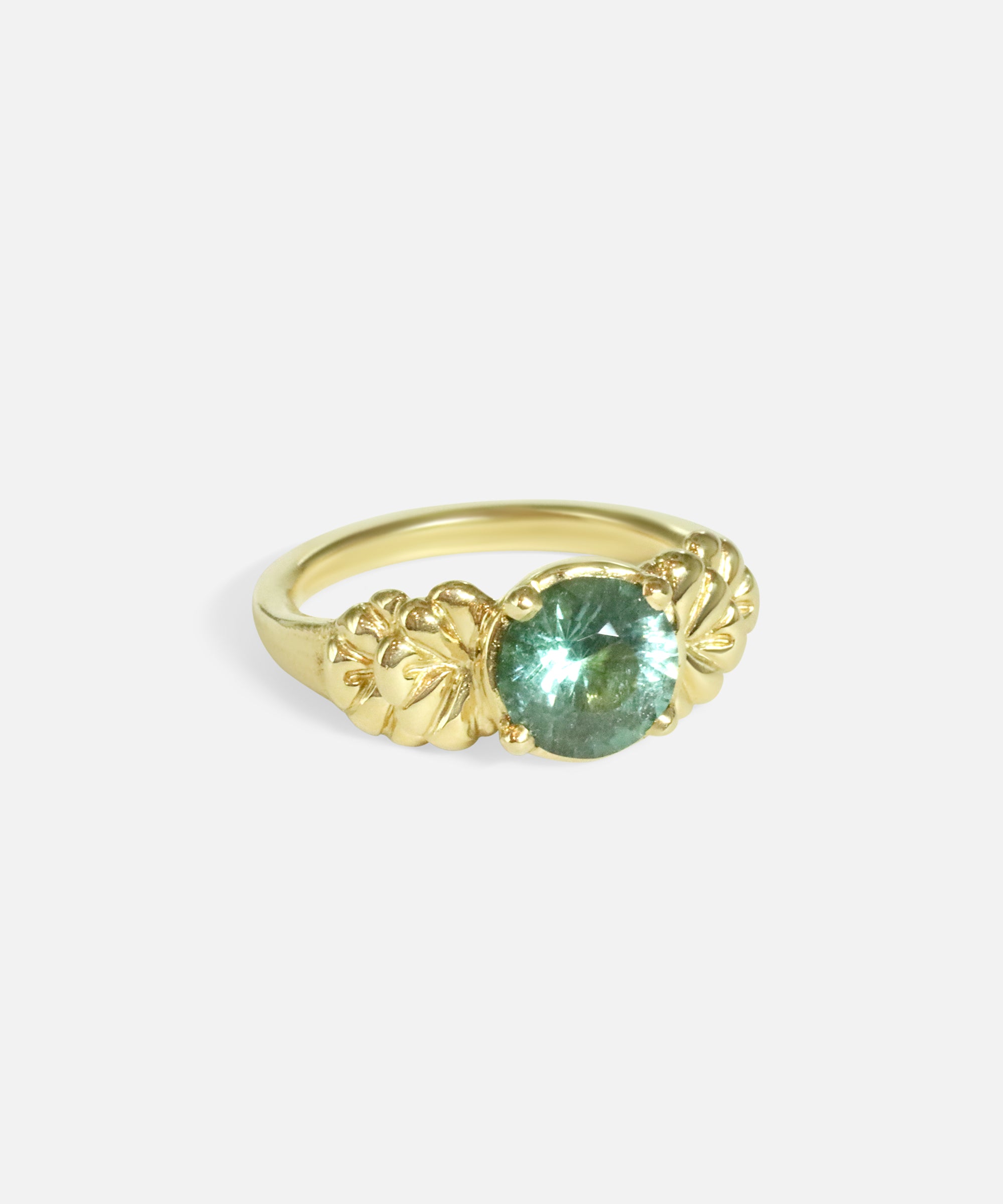 Side view of Lotus Blossom Tourmaline Ring by Young Sun Song