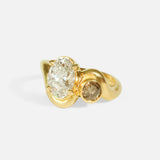 Alternate side view of Dip Toi et Moi Ring / White & Champagne Diamond by Kestrel Dillon